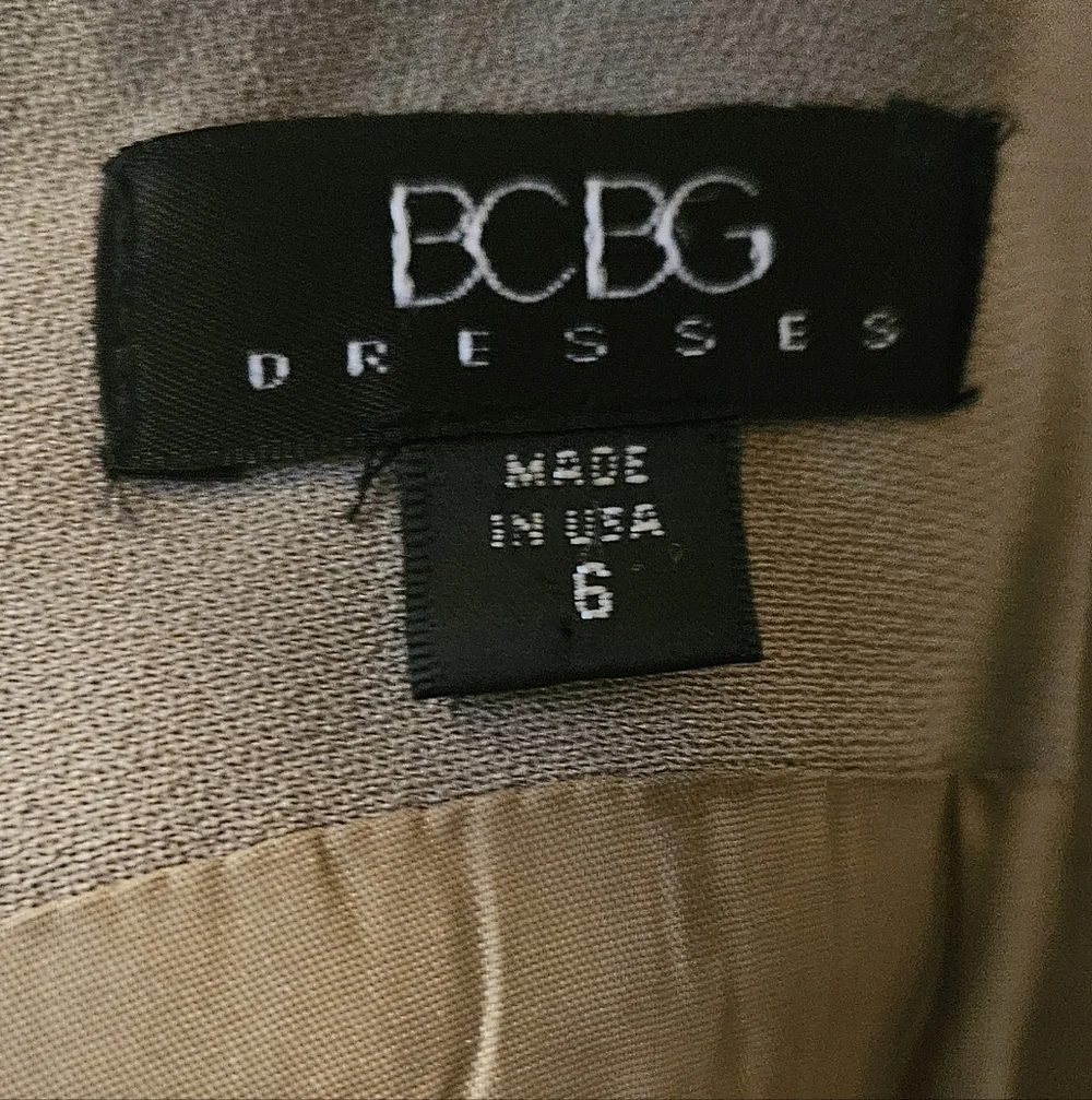BCBG Strapless Tan Dress